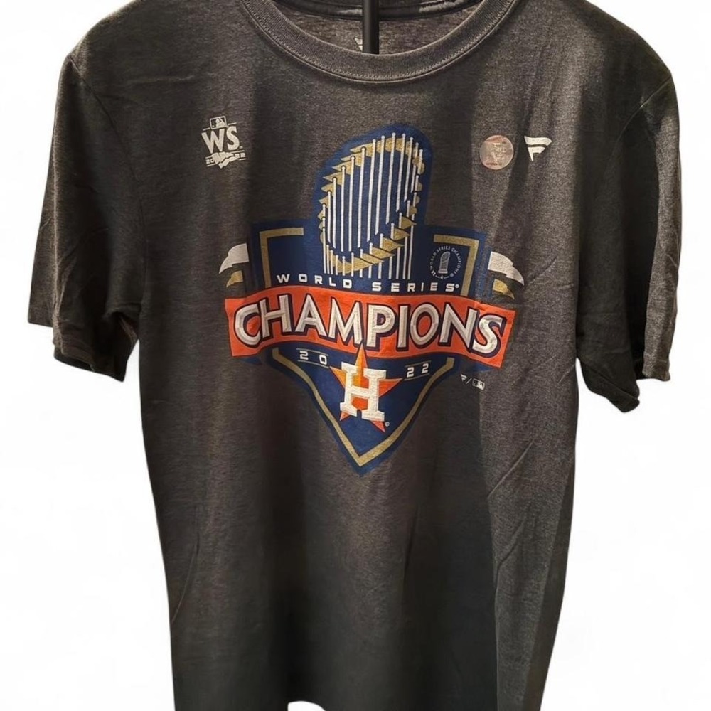 Fanatics Houston Astros 2022 World Series Champions T-Shirt Charcoal Grey Mens M